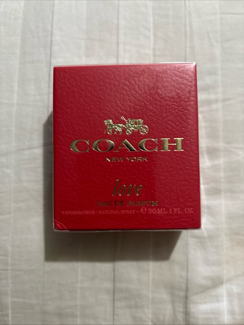 Brand New Coach Red Box with Gold Logo - Love Eau de Parfum